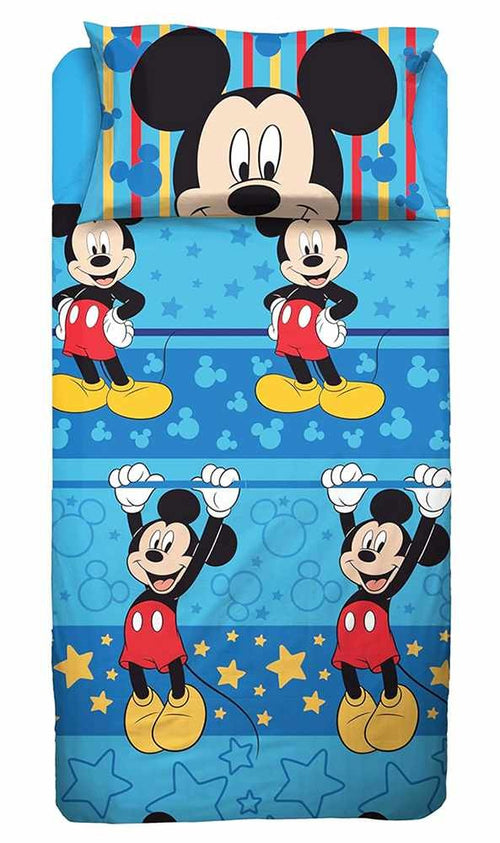 MICKEY MOUSE TOPOLINO COMPLETO LENZUOLA SINGOLO 1 PIAZZA DISNEY HERMET
