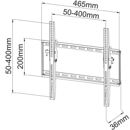 Supporto a Muro Inclinabile per TV LED LCD 23-55'' Nero
