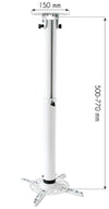 Supporto a Soffitto per Proiettori Estensione 500-770 mm Bianco