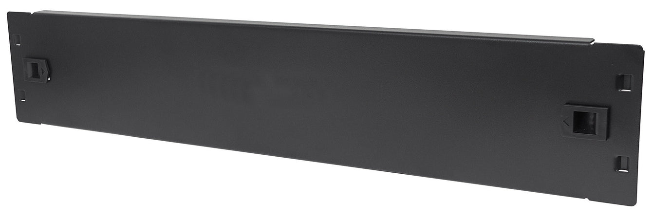 Pannello Cieco Toolless a Clip per Armadi Rack 19'' 2U Nero