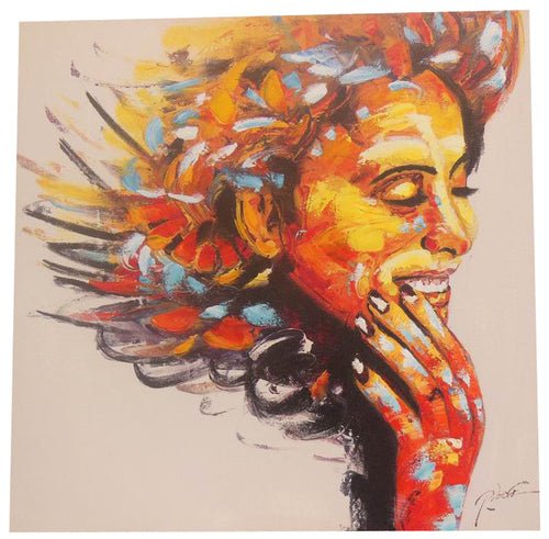 Biscottini Quadro olio su tela dipinto a mano