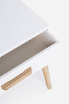 Comodino Ordinary per camera, Gambe In Legno Di Pino, Pannelli In Mdf, Cassetti In Legno Di Paulonia