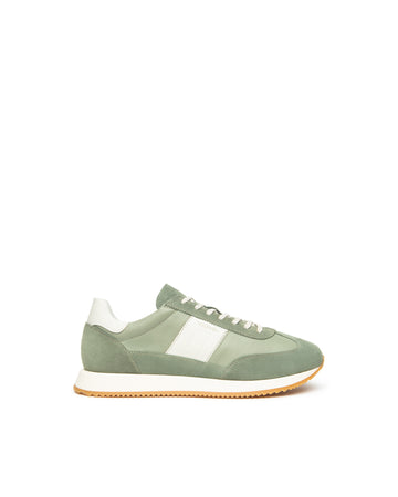 Nero Giardini sneakers uomo in pelle alloro verde E601110U518