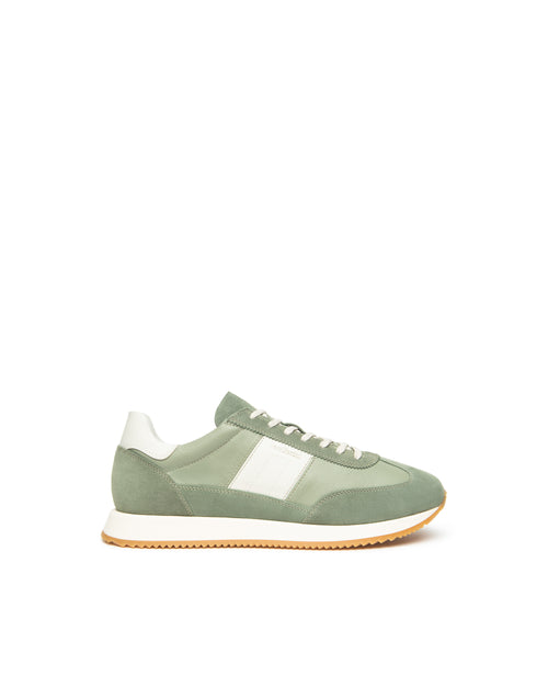 Nero Giardini sneakers uomo in pelle alloro verde E601110U518