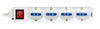 Multipresa 8 Posti Italiana Bipasso / 4 Schuko con Interruttore