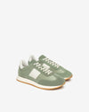Nero Giardini sneakers uomo in pelle alloro verde E601110U518