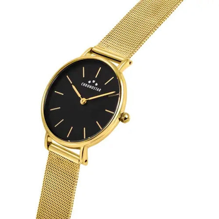 Orologio CHRONOSTAR donna Preppy dorato / nero -  32 mm