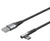 Cavo USB-C&trade Maschio Angolato a USB-A Dritto 0,5m