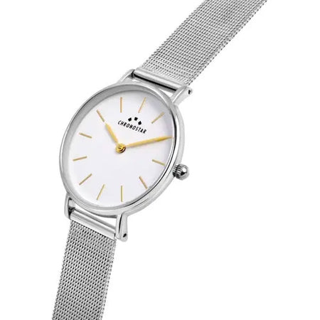 Orologio CHRONOSTAR donna Preppy acciaio / bianco -  32 mm