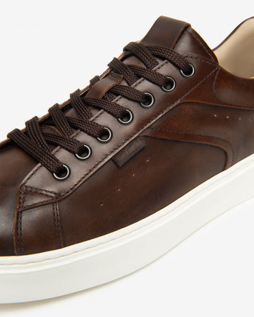 Nero Giardini sneakers uomo in pelle marone E601150U412