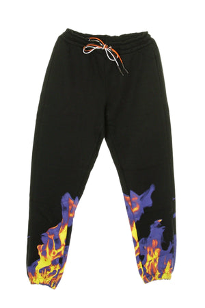 IHS Pantalone Tuta Leggero Uomo Multi Flames Black da uomo