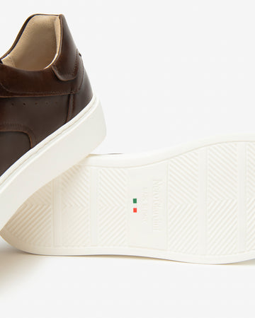 Nero Giardini sneakers uomo in pelle marone E601150U412
