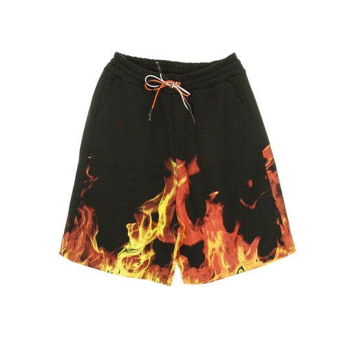 IHS Pantalone Corto Tuta Uomo Flames Black da uomo