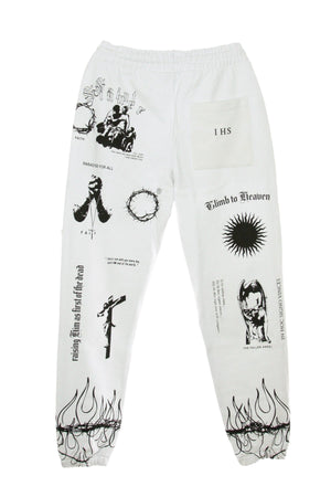 IHS Pantalone Tuta Leggero Uomo Manifesto White da uomo