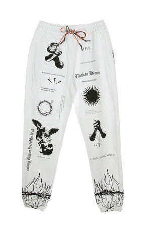 IHS Pantalone Tuta Leggero Uomo Manifesto White da uomo