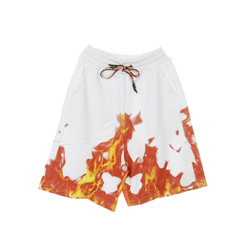 IHS Pantalone Corto Tuta Uomo Flames White da uomo