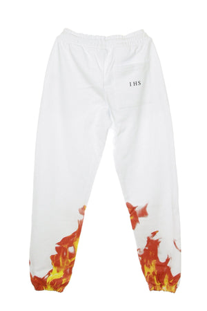 IHS Pantalone Tuta Leggero Uomo Flames White da uomo