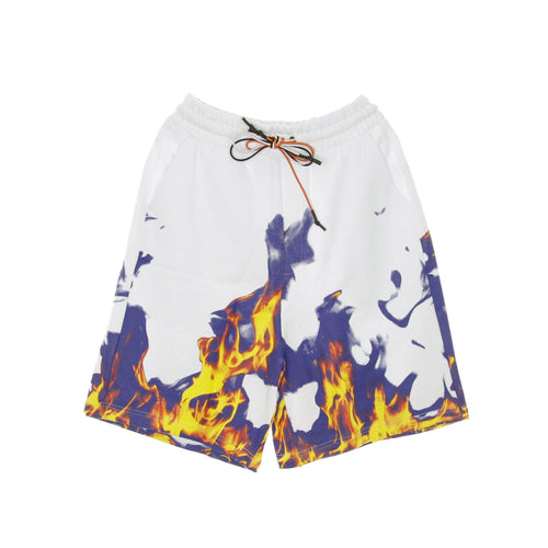 IHS Pantalone Corto Tuta Uomo Multi Flames White da uomo