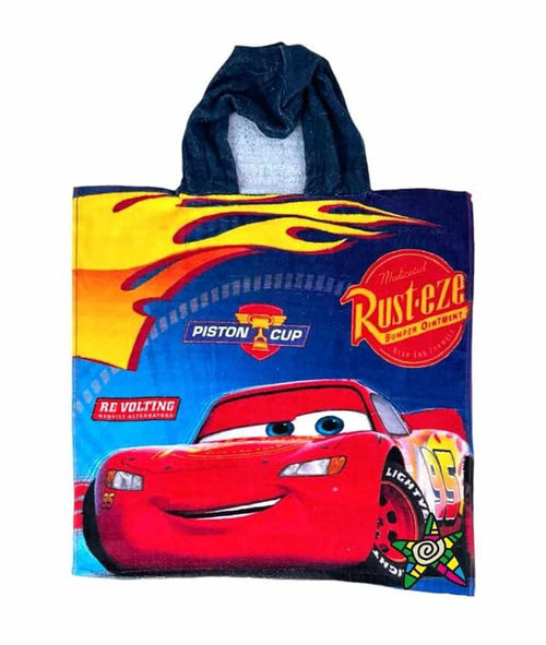 Poncho CARS Spugna di cotone mare Accappatoio Taglia Unica 55x110