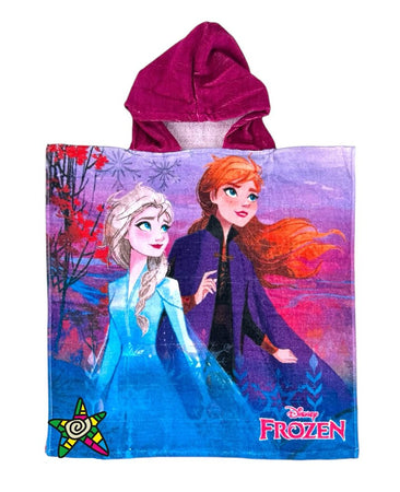 Poncho FROZEN Spugna di cotone mare Accappatoio Taglia Unica 55x110