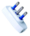 Spina ribassata 2P+T 16A Bianco