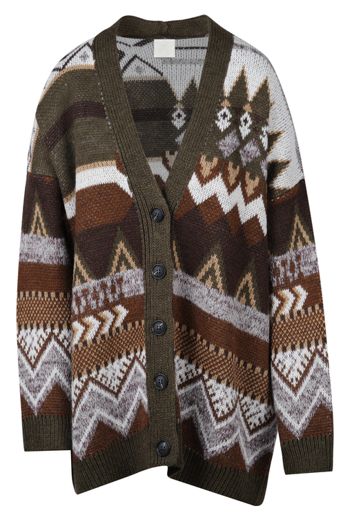 LA FEMME BLANCHE La Femme Blanche - Cardigan - 461501 - Fantasia verdone da donna