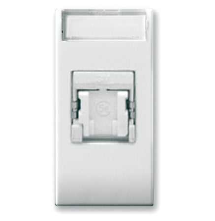 Domus S44 Presa RJ45 Cat.6 FTP Connettore 3M con Tappo Bianco Lucido
