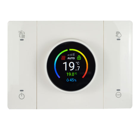 Domus T44 Cronotermostato WiFi Smart Connesso Rilevatore Umidit&agrave Ambiente Bianco
