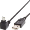 Cavo USB 2.0 A maschio/mini B maschio 90° 1,8 m Nero