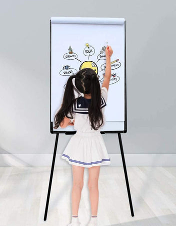 Lavagna Magnetica Flipchart Fogli Mobili 60x90 cm Altezza Regolabile