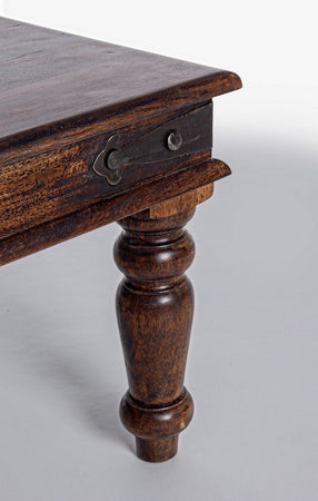Tavolino "Jaipur" in legno di acacia massiccio per arredamento