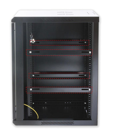 Coppia staffe a L Laterale per Rack 19'' a Muro Prof. 600mm Nero