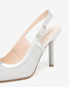 Nero Giardini slingback in tessuto microglitter argento E615430DE700