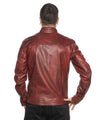 U06 - Giacca Uomo Bordeaux in vera pelle
