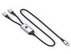 Cavo di Ricarica Sdoppiatore USB-C&trade Maschio a Due USB-C&trade Maschio 100W 1,5m