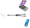 Cavo di Ricarica Sdoppiatore USB-C&trade Maschio a Due USB-C&trade Maschio 100W 1,5m