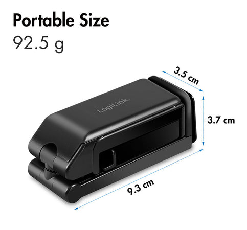 Supporto Porta Smartphone 4,7–6,9'' con Rotazione 360&deg Nero