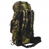 Zaino da Trekking Verde Mimetico 100 L in Tessuto Oxford Idrorepellente