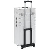 Valigia Trolley Professionale in Argento Alluminio Porta Cosmetici Make Up