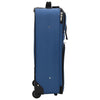 Set Valigie da Viaggio 5 pezzi in Tessuto Rivestito in PVC Blu