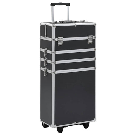 Valigia Trolley Professionale Nero in Alluminio Porta Cosmetici Make Up