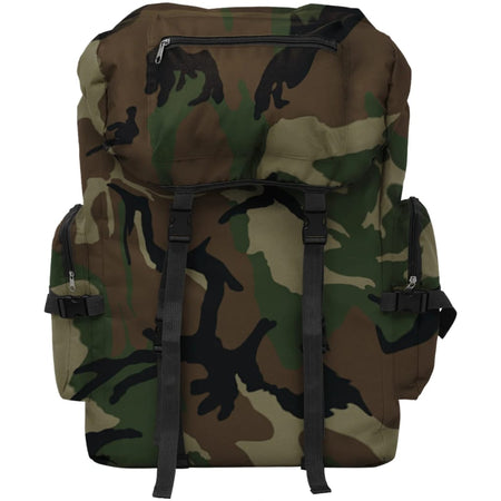 Zaino Stile Militare 65 L Idrorepellente cin Fibbie Robuste Mimetico