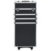 Valigia Trolley Professionale Nero in Alluminio Porta Cosmetici Make Up