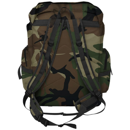 Zaino Stile Militare 65 L Idrorepellente cin Fibbie Robuste Mimetico