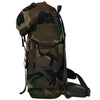 Zaino Stile Militare 65 L Idrorepellente cin Fibbie Robuste Mimetico