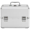 Valigia per Cosmetici 22x30x21 cm Argento in Alluminio