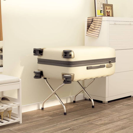 Portapacchi con Schienale in Acciaio Nero e  Argento 56x39x52 cm