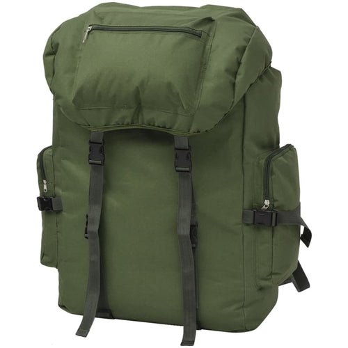 Zaino Stile Militare Idrorepellente con Fibbie robuste 65 L Verde Oliva