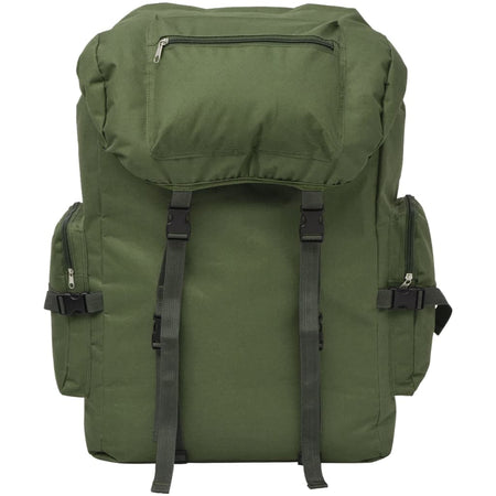 Zaino Stile Militare Idrorepellente con Fibbie robuste 65 L Verde Oliva