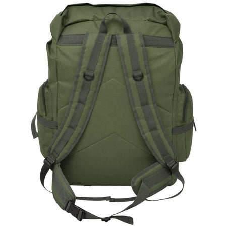 Zaino Stile Militare Idrorepellente con Fibbie robuste 65 L Verde Oliva